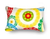 SALE. Suzani Pillow with pillow insert 12X18 inch