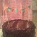 Fabric Cake Bunting in Peach & Mint