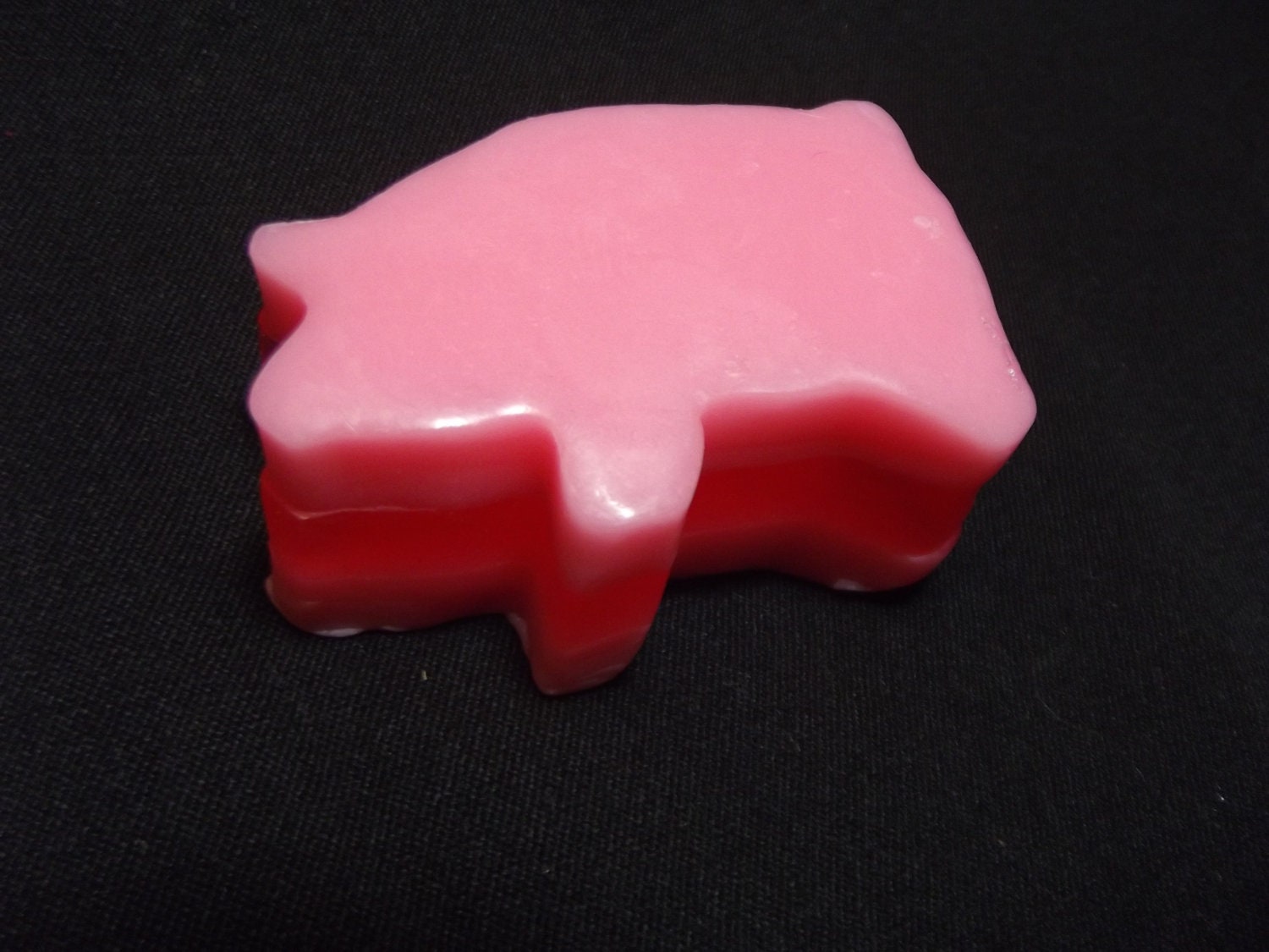 Spicy Apple Glycerin and Goat Milk Pink Pig layered soap bar by Lavish Handcrafted