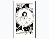 The World: Card XXI /21- Major Arcana tarot card art - Shiva, Sati and Oya -  8.5 x11 archival art print