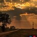Oil Well Sunrise Prairies Road 8 x10 photograph