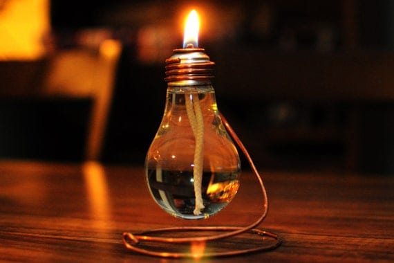 Light Bulb Oil Lamp.