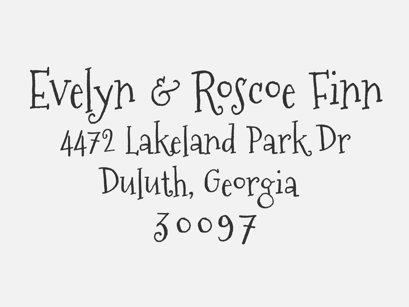 Self Inking Stamp Handwritten Style Font