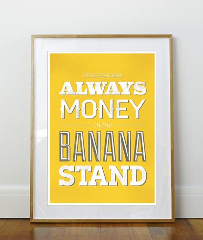 Arrested Development There's Always Money in the Banana Stand Poster A3 or to fit Ikea Ribba Frame 390 x 290mm