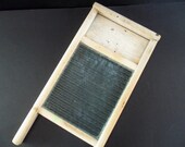 Vintage Washboard Glass and Wood Large Laundry Room Country Primitive Decor