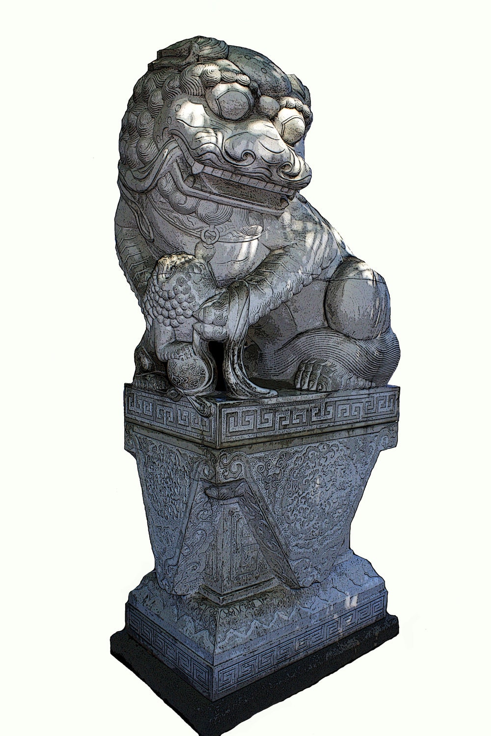 Asian Lion Statue