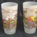 Set of 6 Currier and Ives Frosted Gay Fad Tumblers