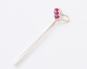 Japanese Kanzashi "Chiisana Kokoro" Sterling Silver Hair Stick Geisha Inspired Bun Stick