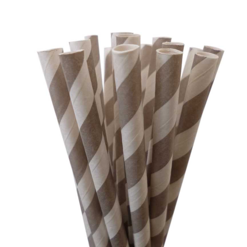 Paper Straws--25 GRAY Paper Straws Gray STRIPE Paper Straws Retro Vintage: Gray Weddings, Gray Birthday Party, Gray Baby Shower,Diy Flag