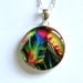 Alpha Endorphin Under the Microscope round pendant necklace