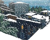 Angoulem in the snow - A4 illustration
