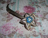 Vintage 1950s BOUCHER Flower Rhinestones Brooch