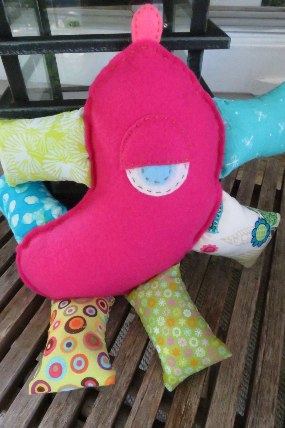 CUSTOM Stuffed Plush Marsden's Monster Doll Felt Pillow Unique baby shower lovey Binky Potty Fairy gift Children or baby "Petunia/Petey"