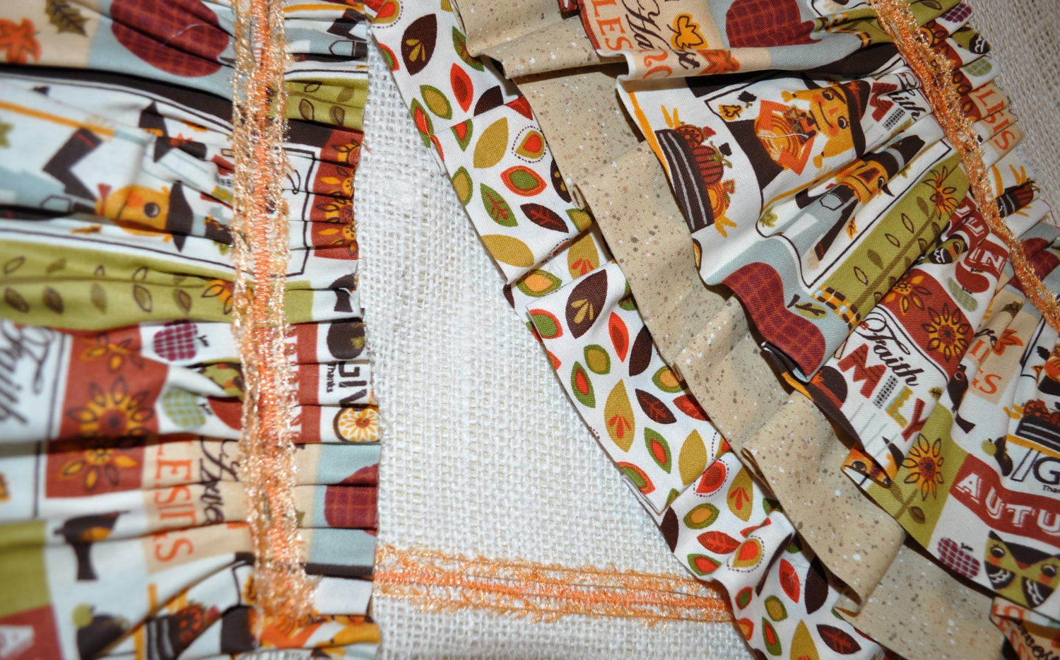 SALE Burlap Holiday Table Runner Thanksgiving Home Decor Housewares Handmade by picadillymarket