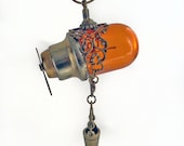 Mixed Media Steampunk Airship - Assemblage Zeppelin - Fantasy Dirigible