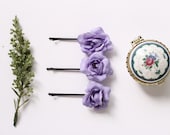 Lily - Little Flower Bobby Pins / Romantic Nature Inspired Hairpiece / Bridal, Wedding, Engagement, Fashion, Vintage Style, Woodland