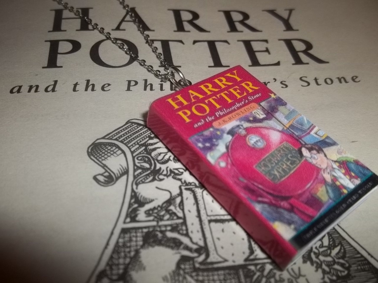 Harry Potter Miniature Book Necklace