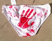 Bloody Splattered Bloody Hand Panties Underwear Sexy plus size 3x 10