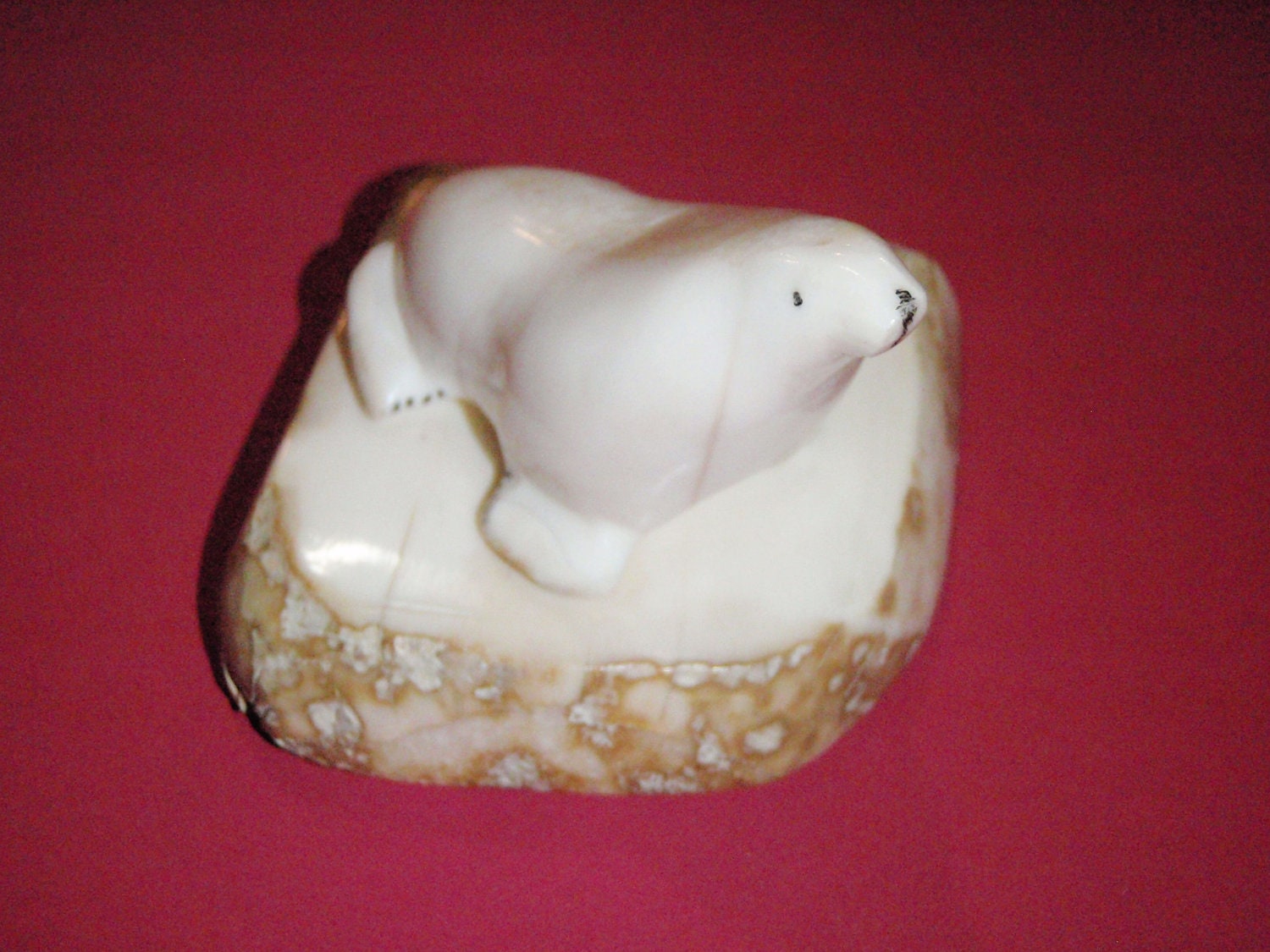 Alaska Native Walrus Ivory Carved Figurine