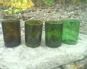 Recycled Wine Bottle Glasses / Tumblers,  eco-friendly, sustainable, upcycled glassware