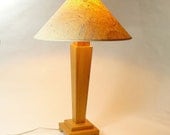Handmade Maple Lamp Original Unique Home Decor Woodworking Side Bed Table Lamp Rolling Thunder Design