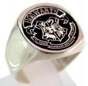 Solid Sterling Silver 925 Harry Potter Hogwarts Ring ALL SIZE