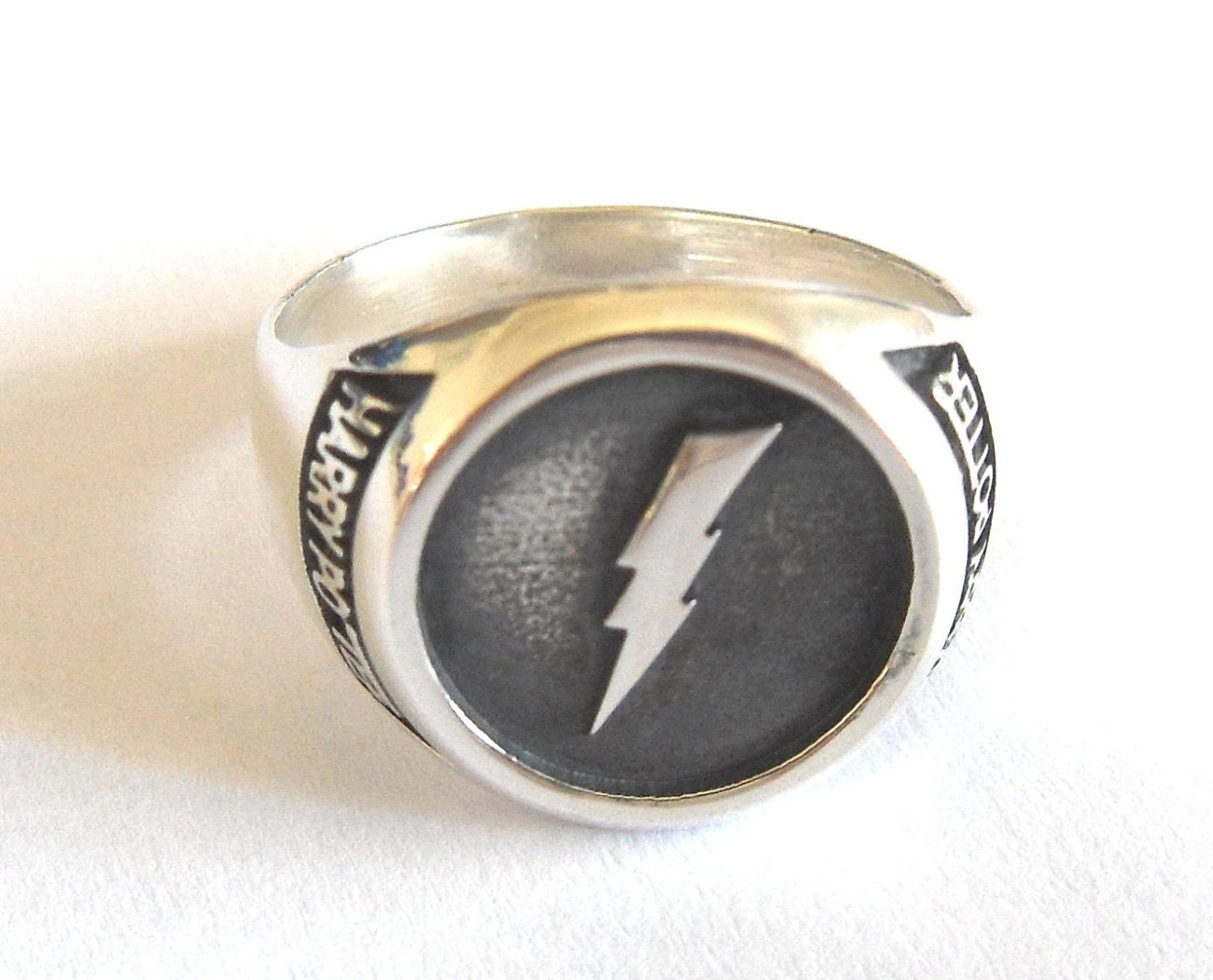 Solid Sterling Silver 925 Harry Potter Lightning BOLT Ring and Pendant Set