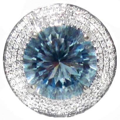 Huge Designer Aquamarine & Diamond 14K Ring