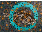 large Bubblefish 11x14 reproduction print by Aimee Alexander