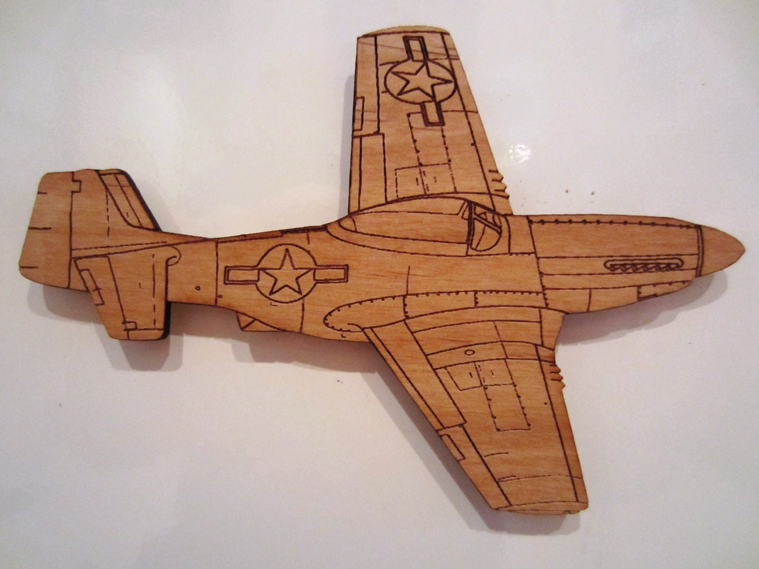 P-51D Mustang Wooden Fridge Magnet