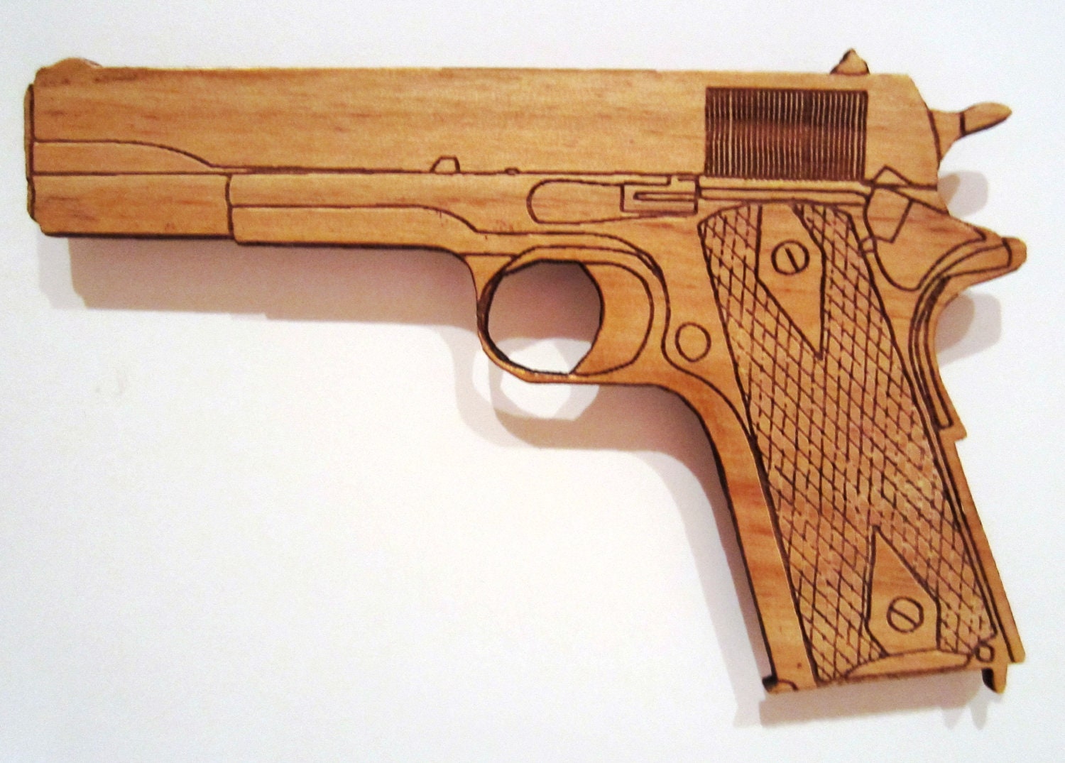 M1911 Pistol Wooden Fridge Magnet