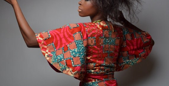 African Print Kimono Jacket
