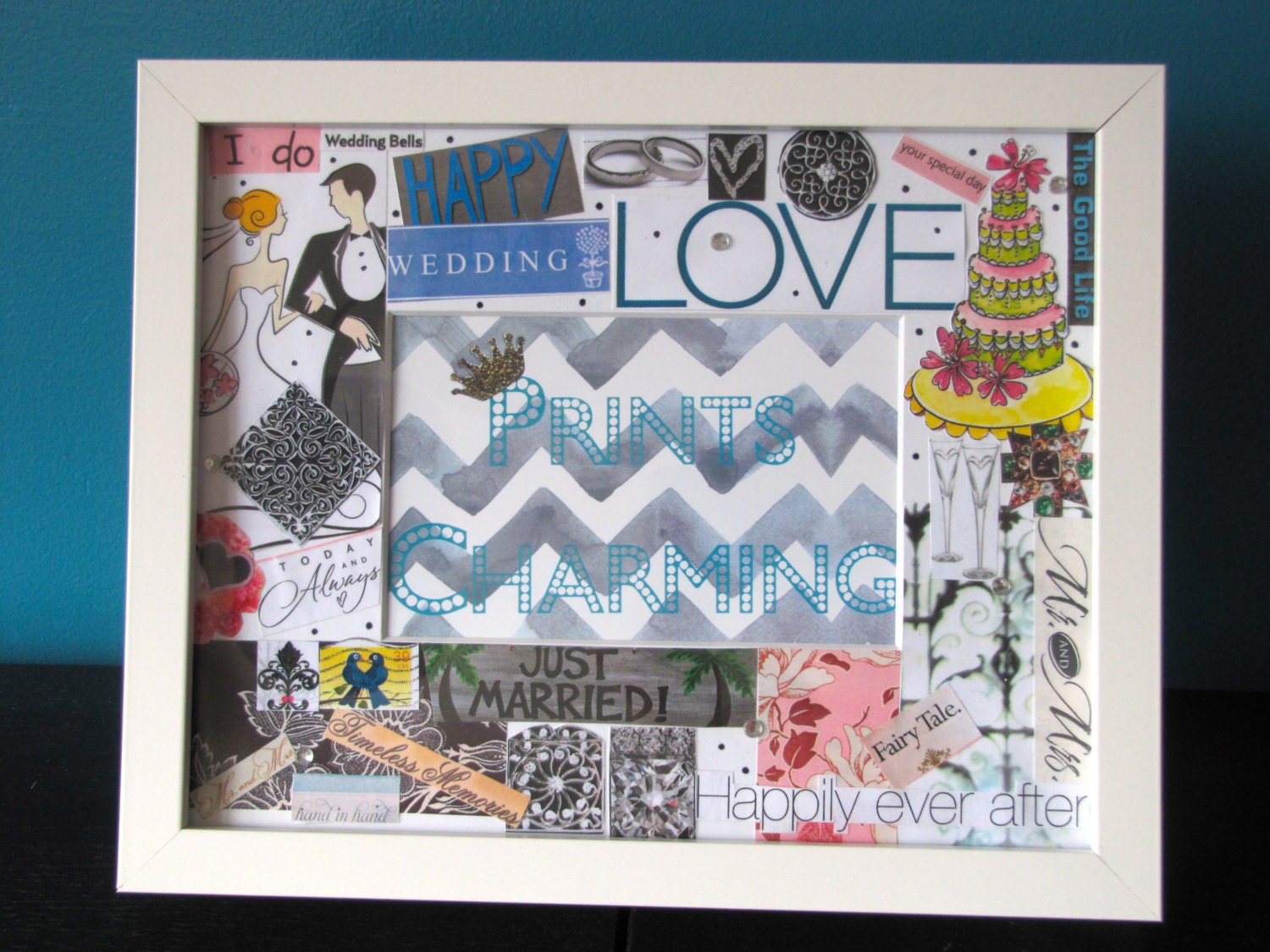 Just Married Collage Picture Frame