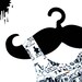 moustache hanger - laser cut acrylic - 1 unit