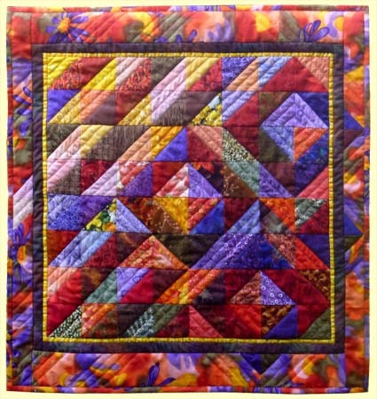 wall quilt in beautiful vibrant colors