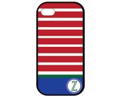 Nautical iphone 4 and 5 case - blue and red stripes