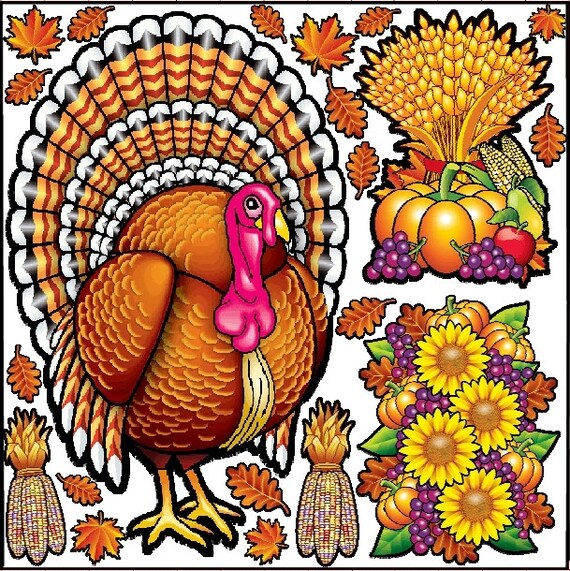 Thanksgiving Graphic Kit - reusable decal sticker decorations Il_570xn