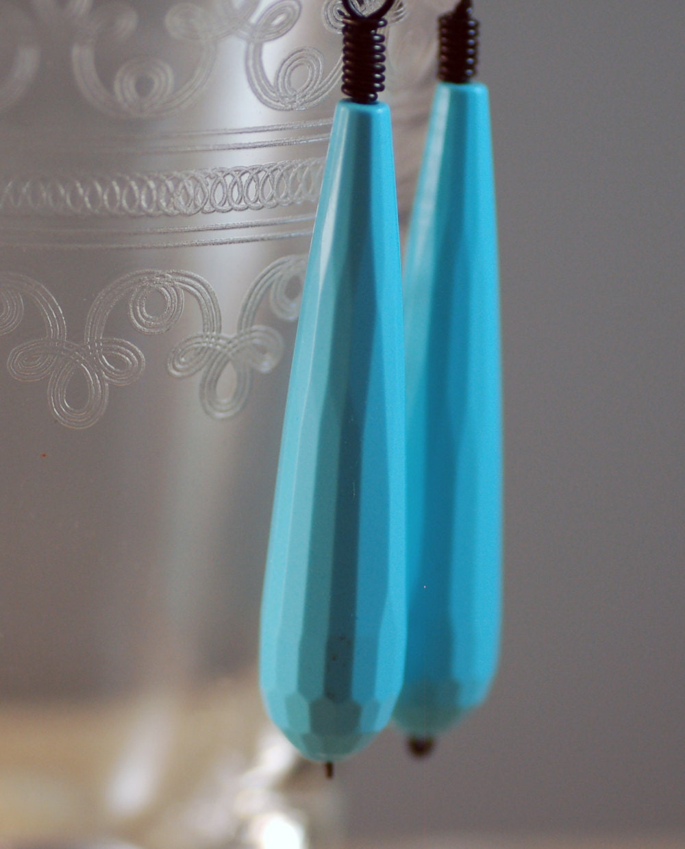 Turquoise Blue "Jade" Earrings