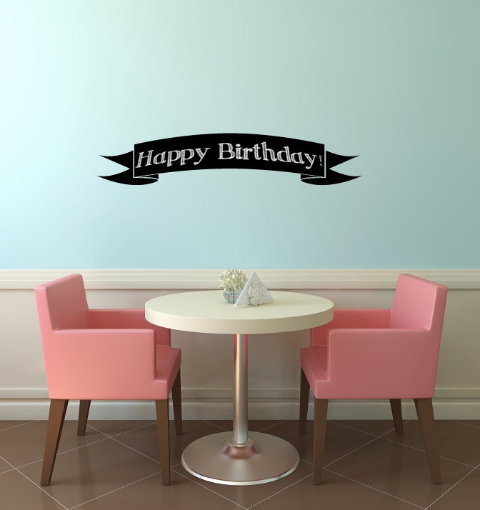 Fancy Banner Chalkboard Wall Decal