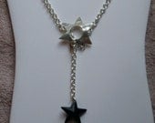 Black Star Lariat Necklace