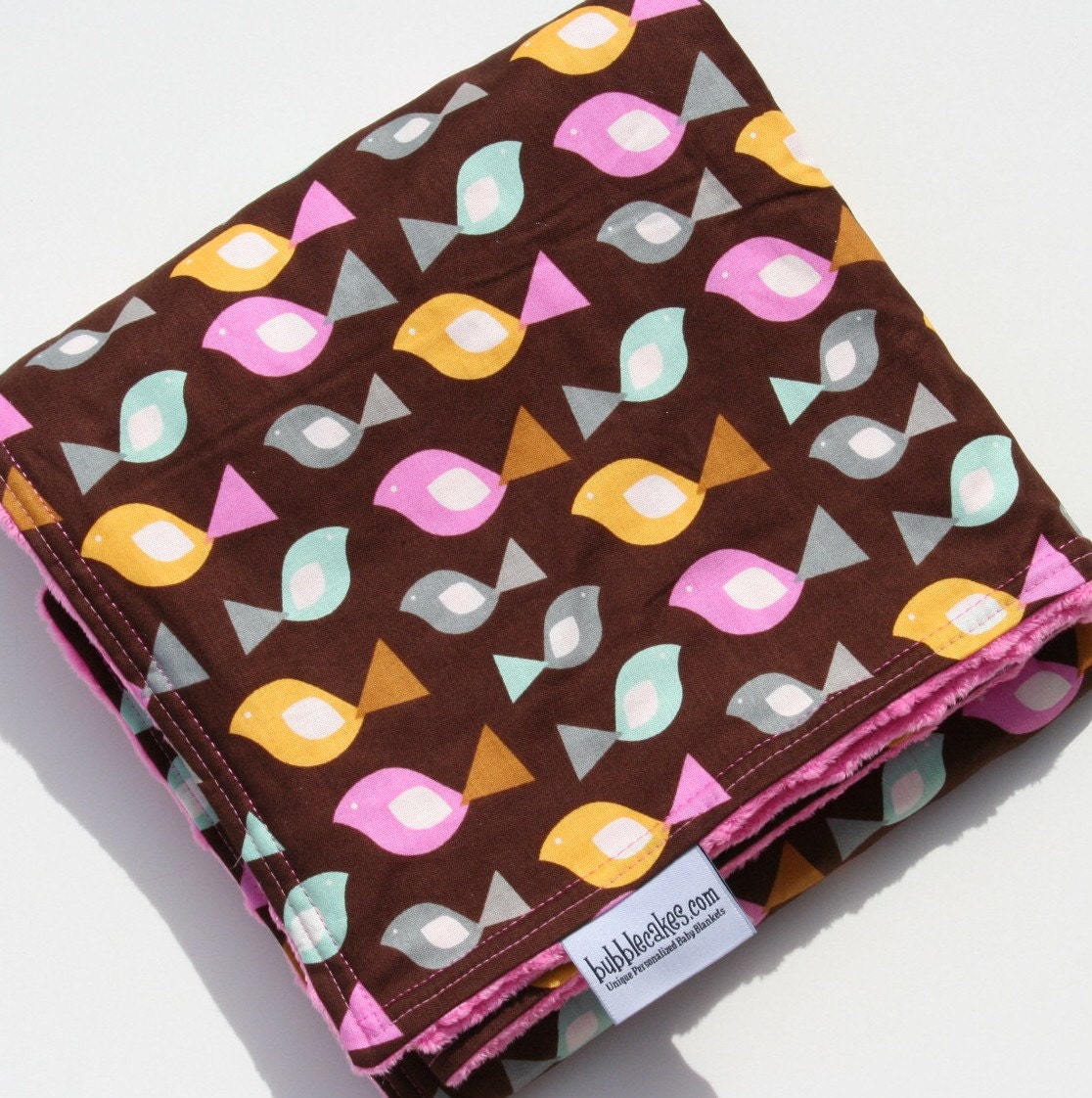 Minky Baby Blanket - Bird Baby Blanket - Girl Baby Blanket - Modern Baby Blanket - Birds Blanket