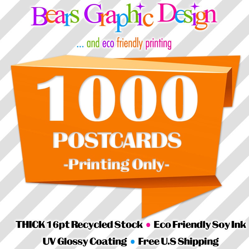 Postcards 1000 Printed