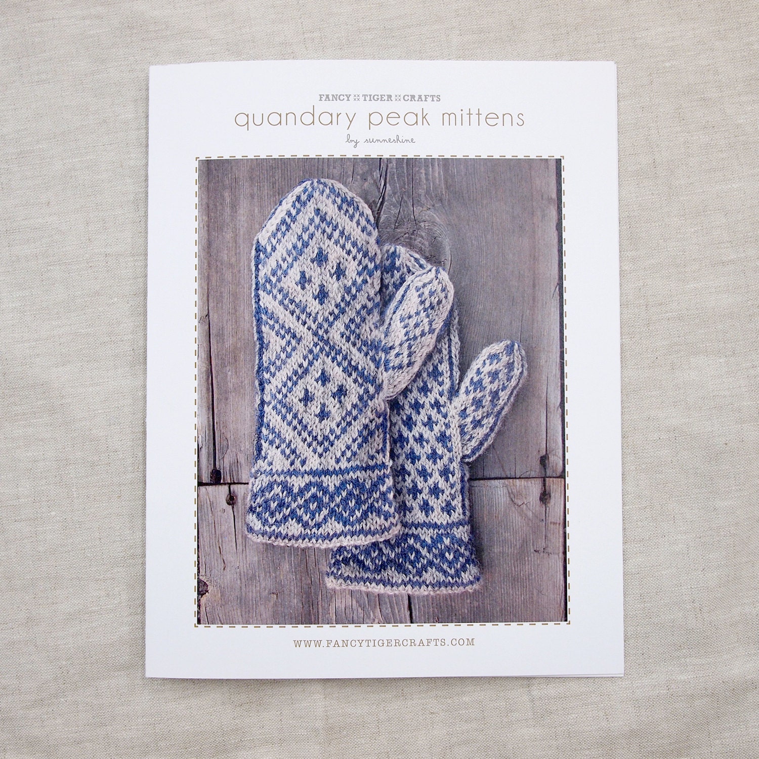 Quandary Peak Mittens Knitting Pattern by Fancy Tiger (PDF)