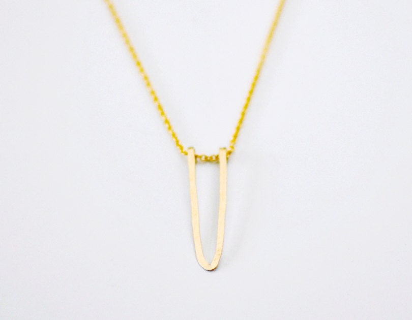 Apex - 14k gold filled or sterling silver dagger point v necklace - minimalist jewelry for her