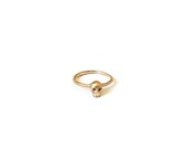 14K gold skull pinky ring