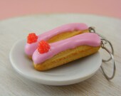 Pink Raspberry Eclair Earrings