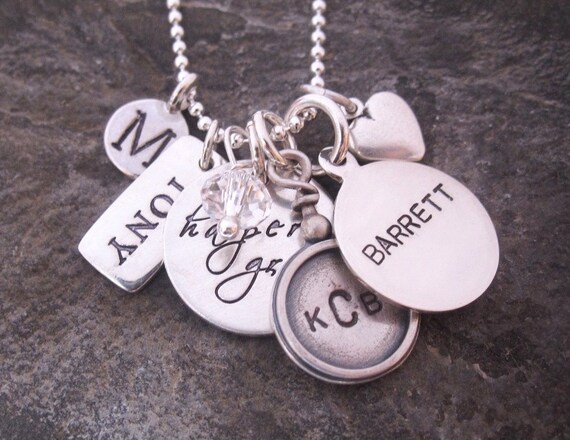 Family cluster necklace