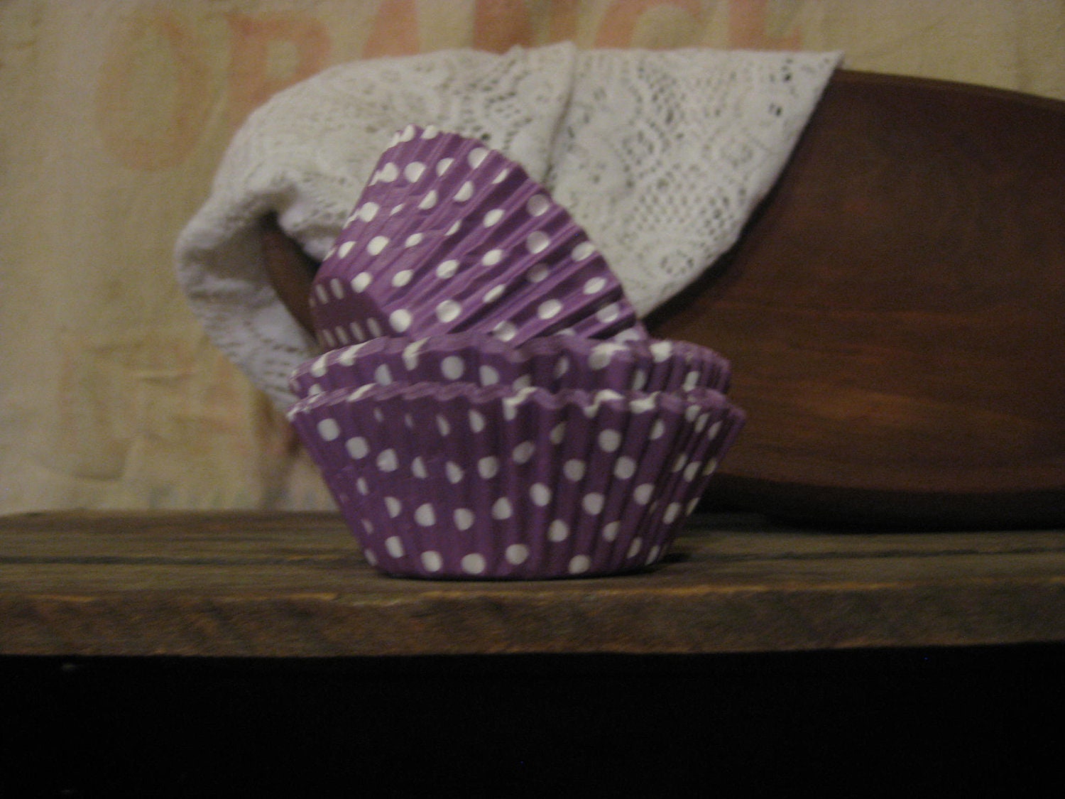 Plum Purple Polka Dots Paper Cupcake Liners Set of 25 Baking Cups Il_170x135