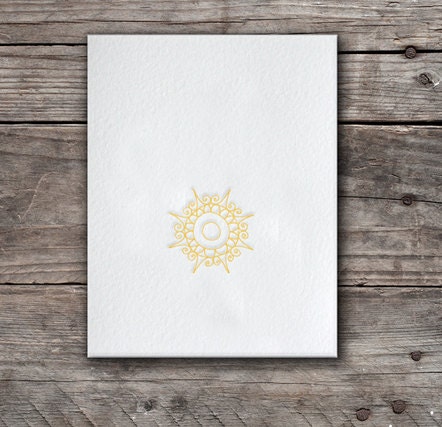 Winter Sunrise : Single Letterpress Card