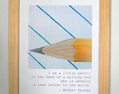 Mother Teresa / Pencil (8.5 x 11 Print)